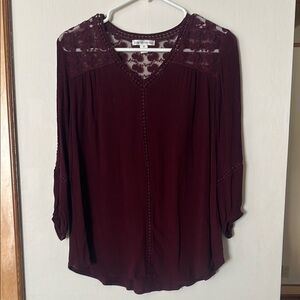 JohnPaulRichard Red Relaxed Embellished Blouse